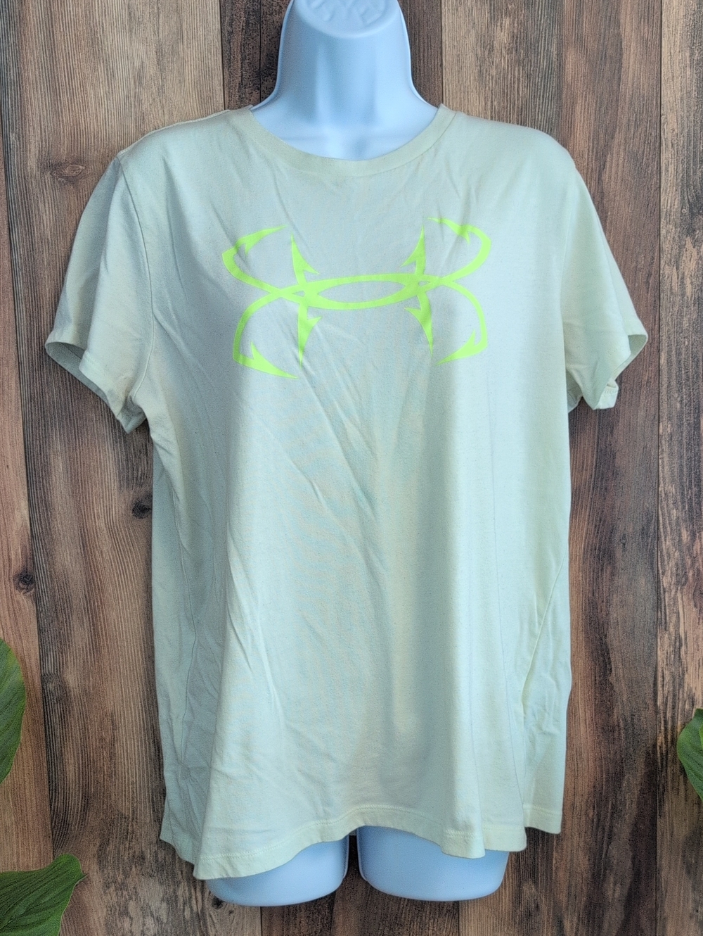 Under Armour The Classic Tee Logo Tee with Neon Yellow Accent L T216